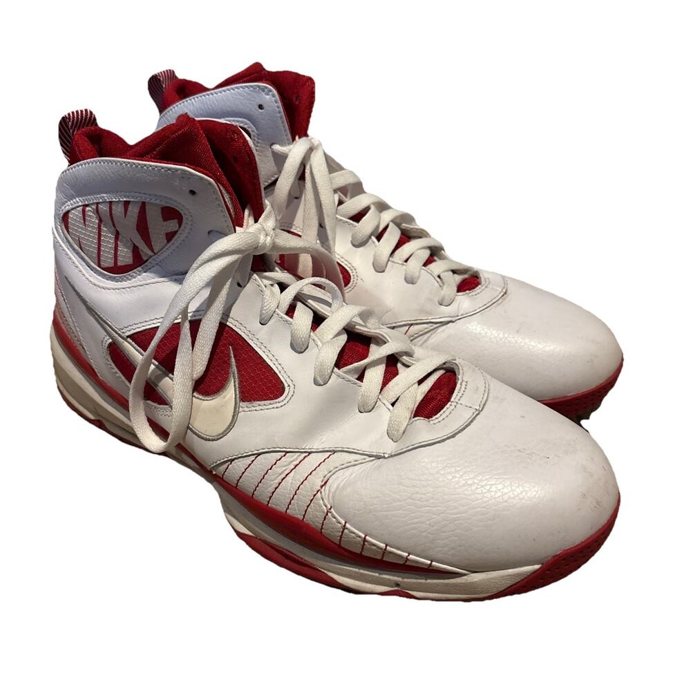 Nike Air Huarache 08 Basketball Shoes Mens Size 13.5 Red White High Tops